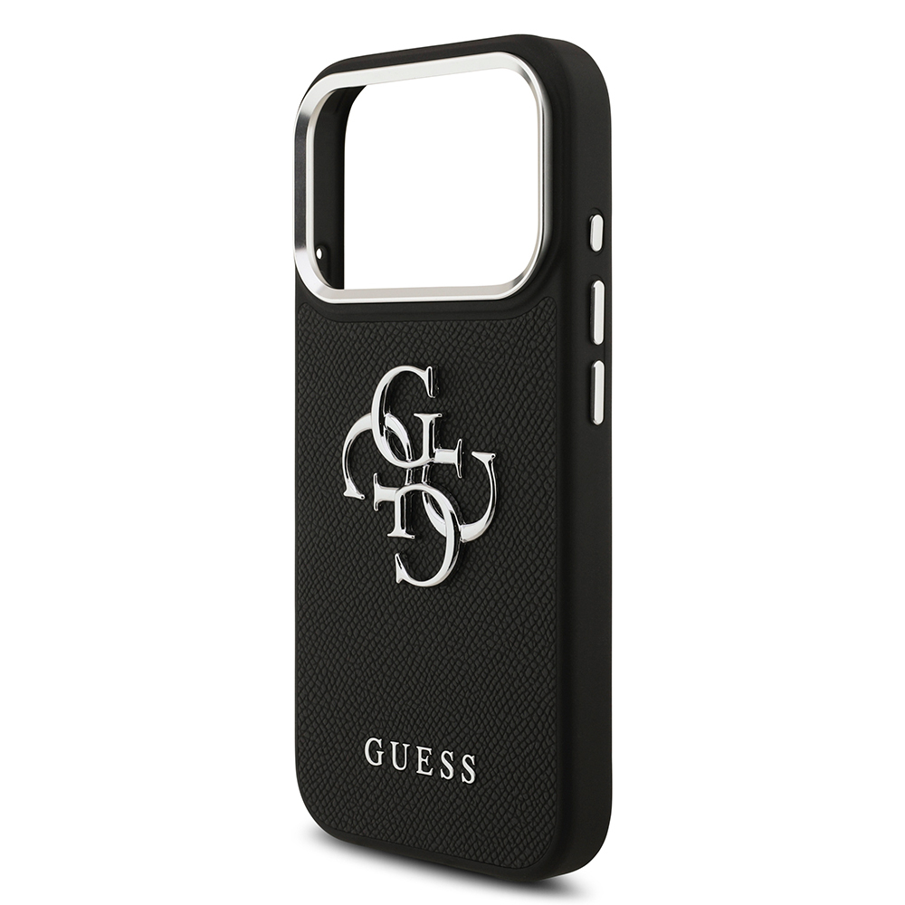 Apple iPhone 17 Pro Case Guess Original Licensed PU Leather 4G Large Metal Logo Design Cover - 7