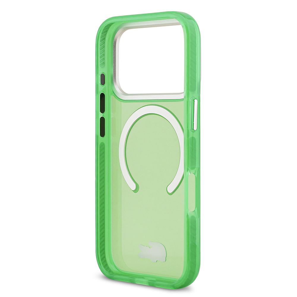 Apple iPhone 17 Pro Case Lacoste Original Licensed M-Safe Charging Feature Iconic Crocodile Logo Frosted Cover - 10