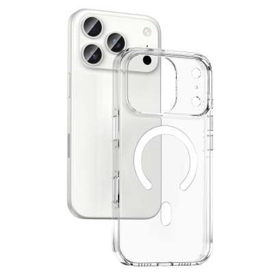 Apple iPhone 17 Pro Case M-safe Charging and Camera Protection Zore Kripto Cover Şeffaf