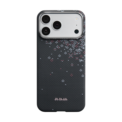 Apple iPhone 17 Pro Case M-safe Charging Enabled Aramid Fiber Pitaka Sakura Hours Series Cover Black