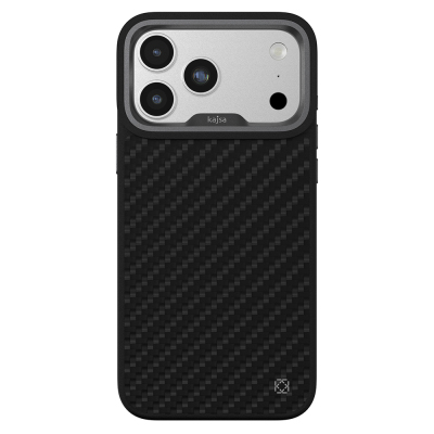 Apple iPhone 17 Pro Case M-safe Charging Enabled O-Ring Kajsa Carbon Fiber Series Cover Black