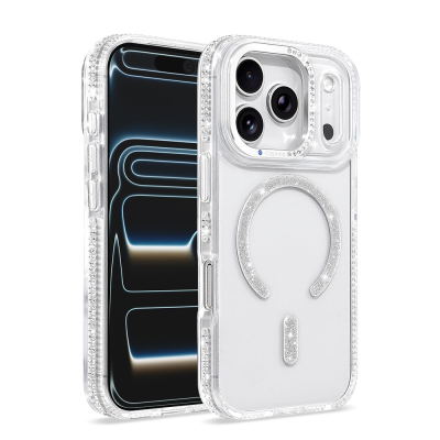 Apple iPhone 17 Pro Case M-safe Charging Enabled Zore Tera Silicone Cover Şeffaf