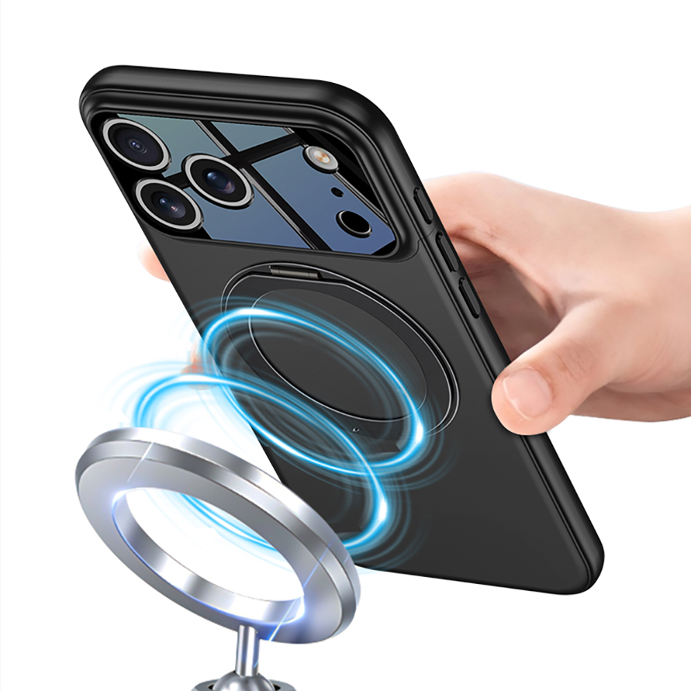Apple iPhone 17 Pro Case M-safe Charging Feature 360 Degree Stand Double-Piece Zore Torino Cover - 5