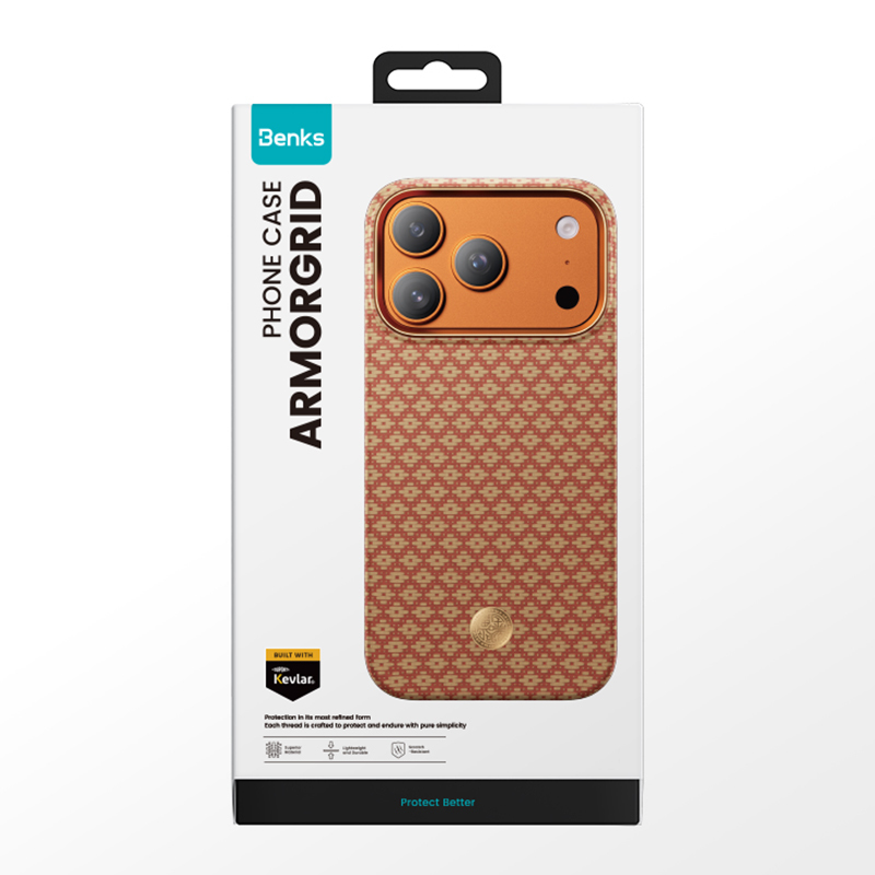 Apple iPhone 17 Pro Case M-safe Charging Feature Benks ArmorAir ArmorGrid Series Kevlar Cover - 35