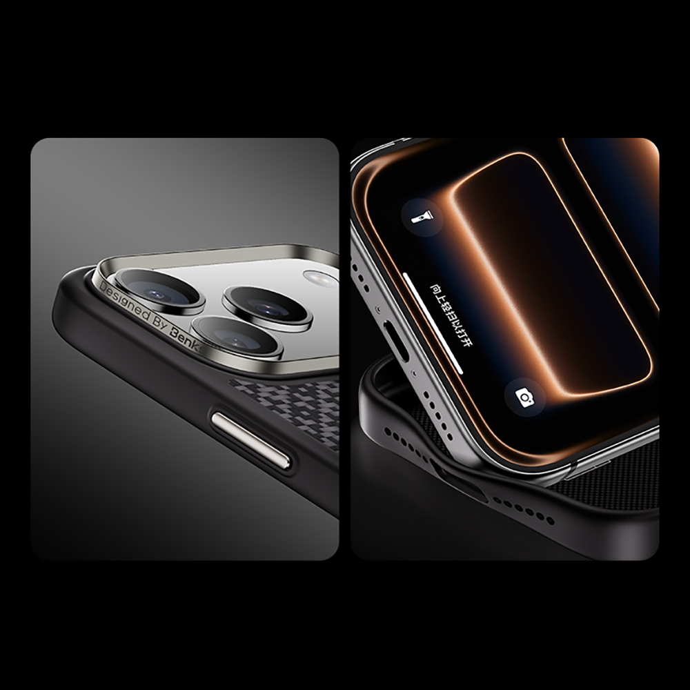 Apple iPhone 17 Pro Case M-Safe Charging Feature Benks ArmorPro ArmorGrid Series Kevlar Cover - 14