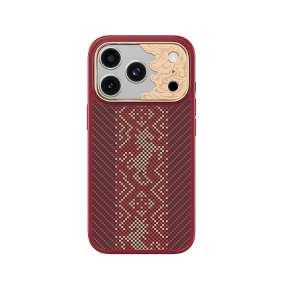 Apple iPhone 17 Pro Case M-safe Charging Feature Carbon Fiber Design Benks Knight ArmorPro Kevlar Cover Red