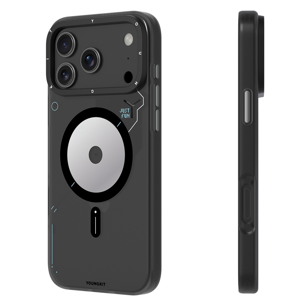 Apple iPhone 17 Pro Case M-safe Charging Feature Disc Pattern Youngkit Disc Battle Cover - 8