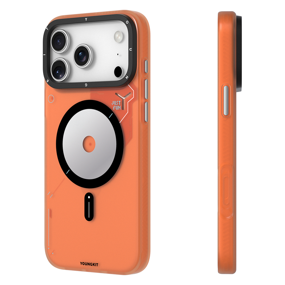 Apple iPhone 17 Pro Case M-safe Charging Feature Disc Pattern Youngkit Disc Battle Cover - 9