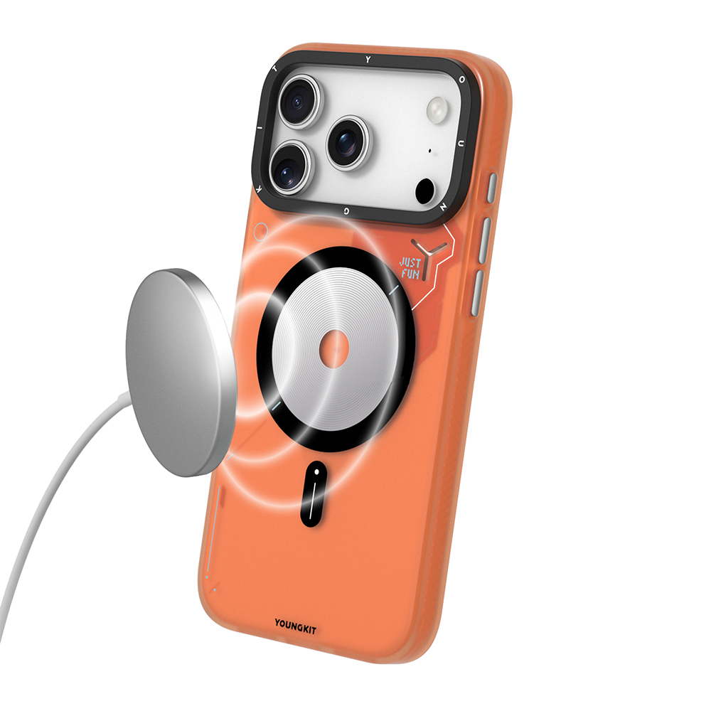 Apple iPhone 17 Pro Case M-safe Charging Feature Disc Pattern Youngkit Disc Battle Cover - 10