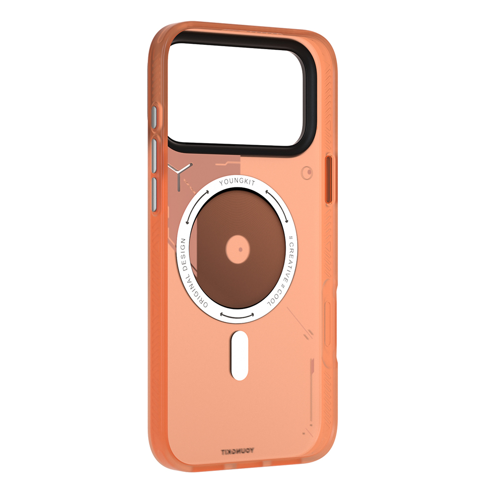 Apple iPhone 17 Pro Case M-safe Charging Feature Disc Pattern Youngkit Disc Battle Cover - 12