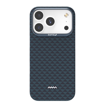 Apple iPhone 17 Pro Case M-safe Charging Feature Raptic Aramid Skin Origin Series Cover Navy blue