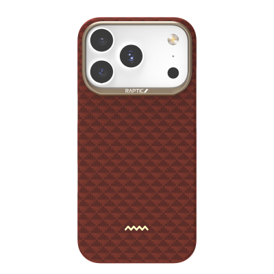 Apple iPhone 17 Pro Case M-safe Charging Feature Raptic Aramid Skin Origin Series Cover Red