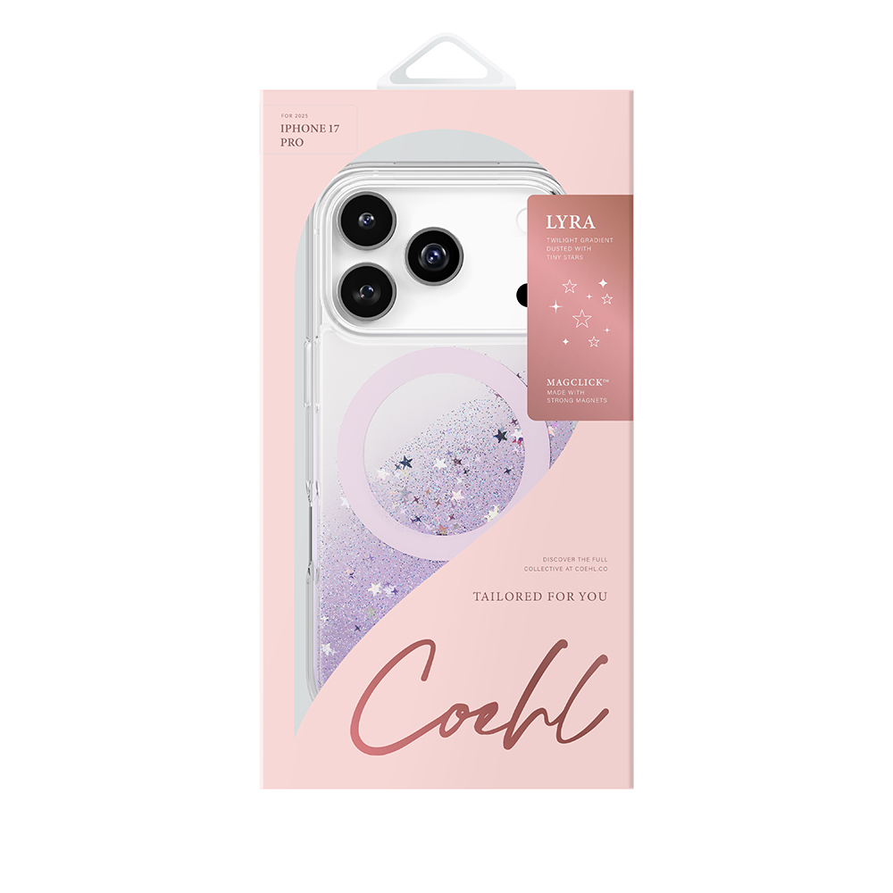 Apple iPhone 17 Pro Case M-safe Charging Feature Star Glitter Back Cover Coehl Lyra - 4