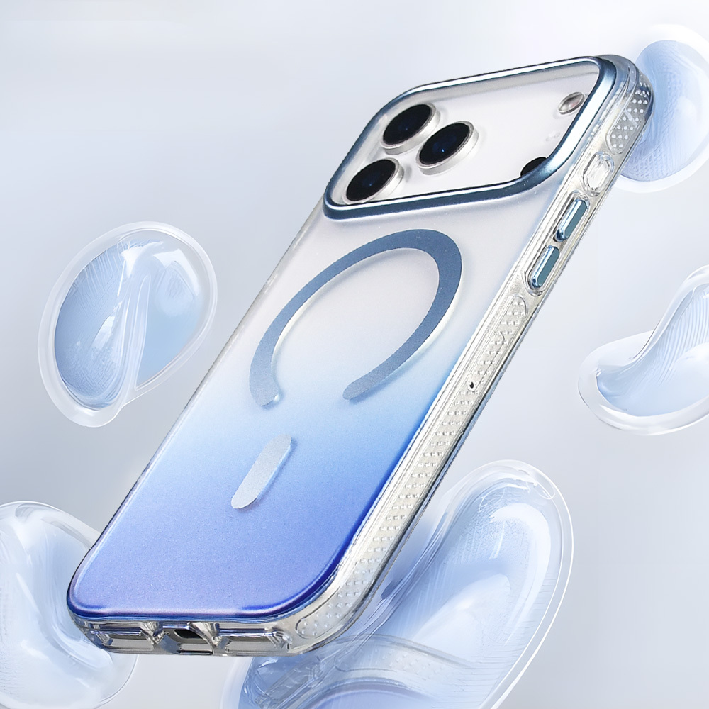 Apple iPhone 17 Pro Case M-safe Charging Feature Transparent Color Transition Zore Toros Cover - 23