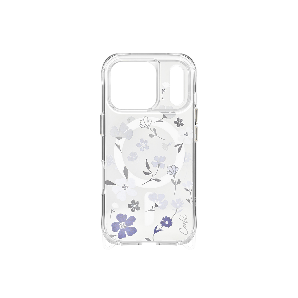 Apple iPhone 17 Pro Case M-safe Charging Feature Transparent Floral Coehl Amara Cover - 3
