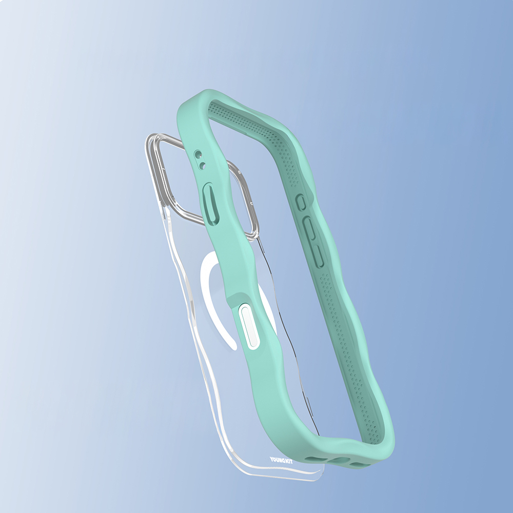 Apple iPhone 17 Pro Case M-safe Charging Feature Youngkit Wave Clear Series Cover - 20