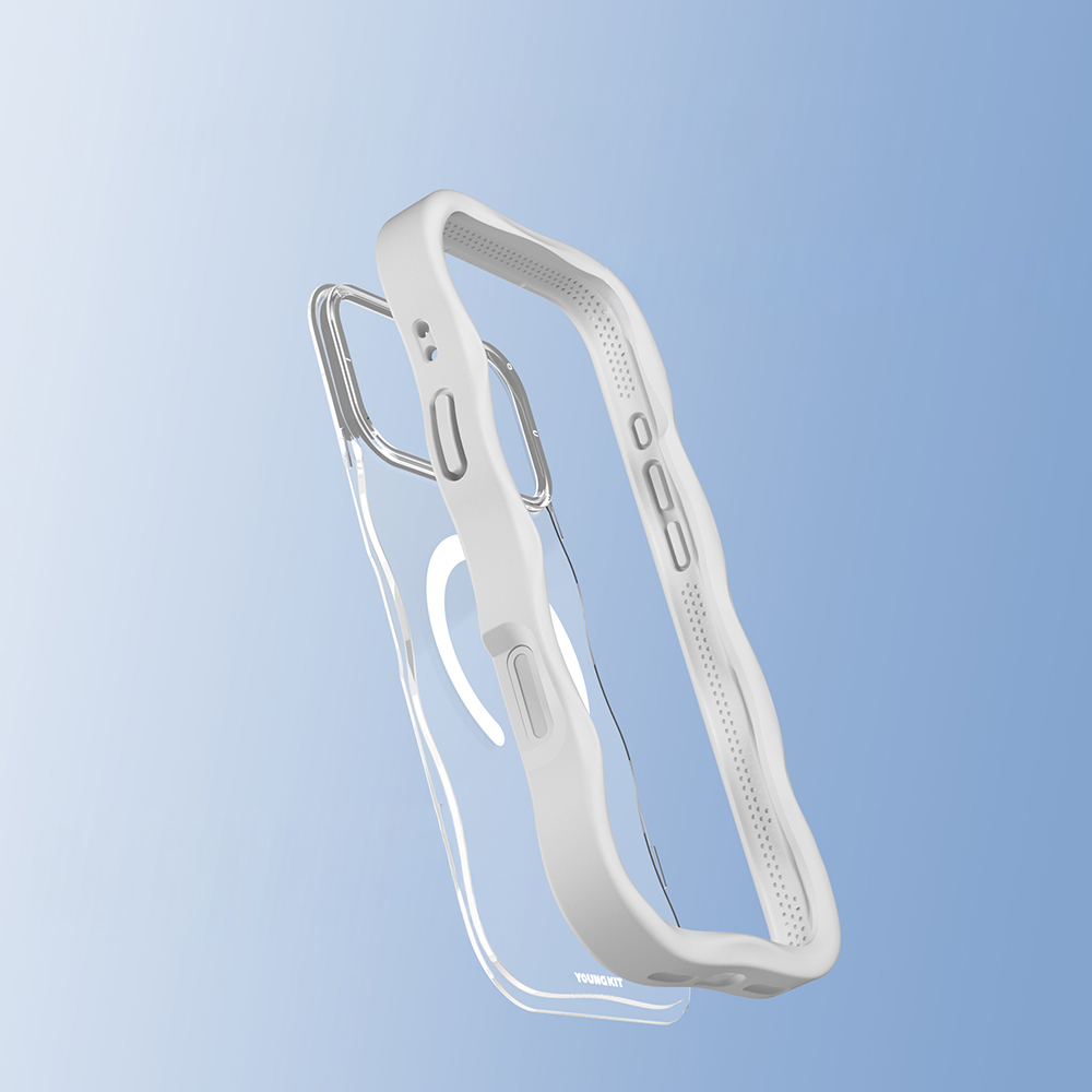 Apple iPhone 17 Pro Case M-safe Charging Feature Youngkit Wave Clear Series Cover - 21