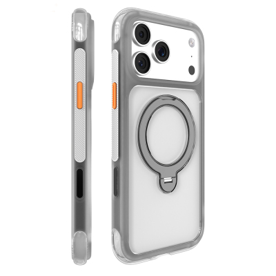 Apple iPhone 17 Pro Case M-safe Charging Stand Airbag Design Mutural Air Shield Series Cover Grey