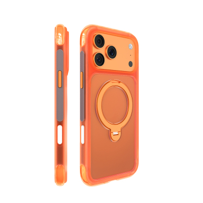 Apple iPhone 17 Pro Case M-safe Charging Stand Airbag Design Mutural Air Shield Series Cover Orange