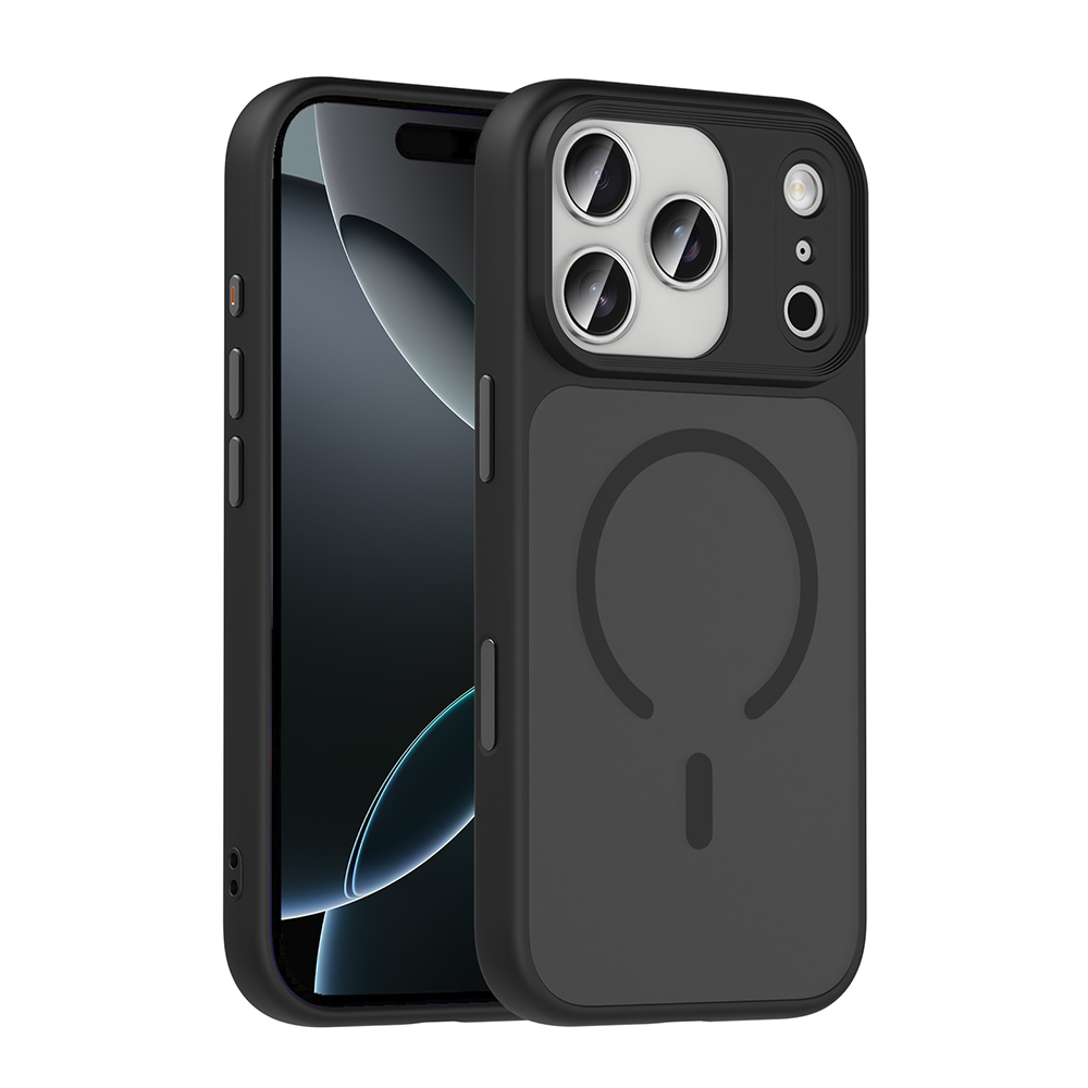 Apple iPhone 17 Pro Case Matte Back Surface Wireless Charging Feature Zore Flet M-safe Cover - 2