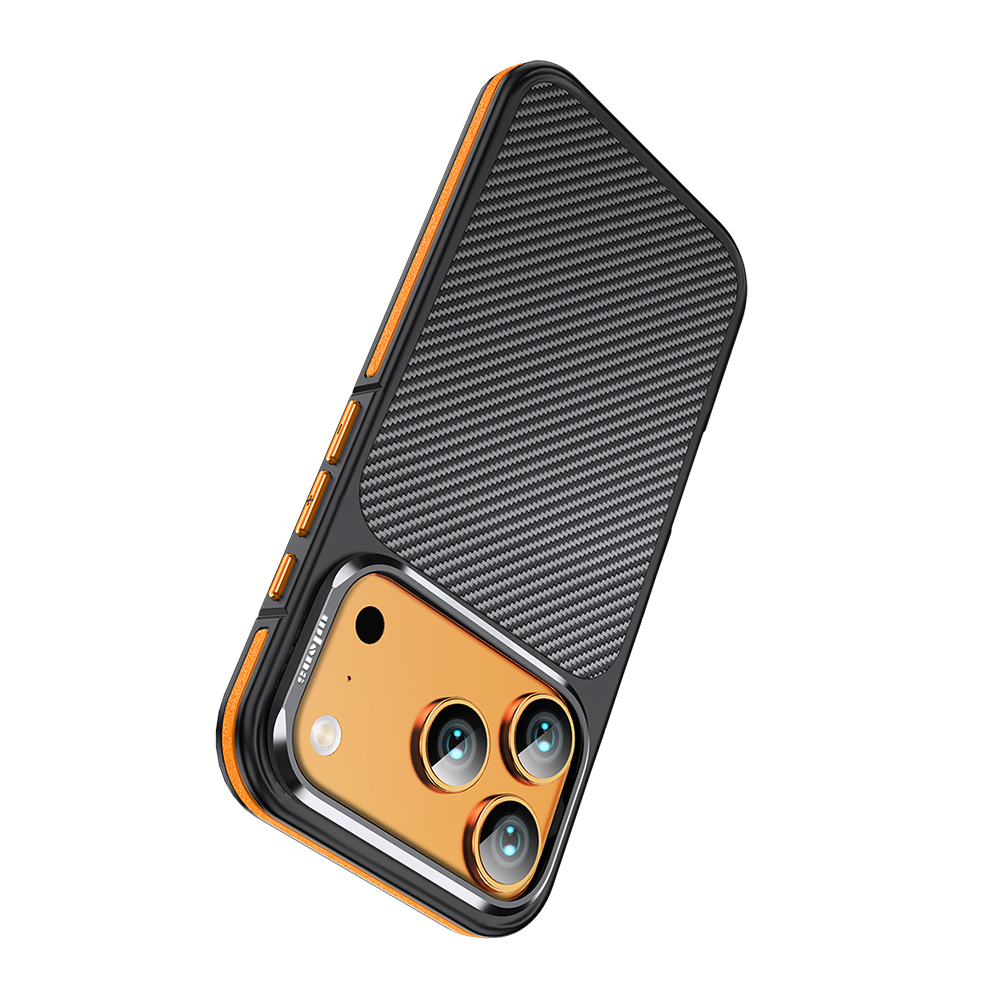 Apple iPhone 17 Pro Case Matte Transparent Carbon Fiber Look Wlons Marine Cover - 6