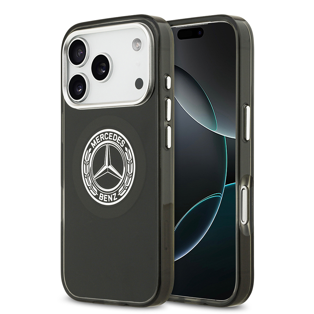Apple iPhone 17 Pro Case Mercedes Benz Original Licensed M-Safe Charging Feature Dual Layer PC Nostalgic Star Design Cover - 3