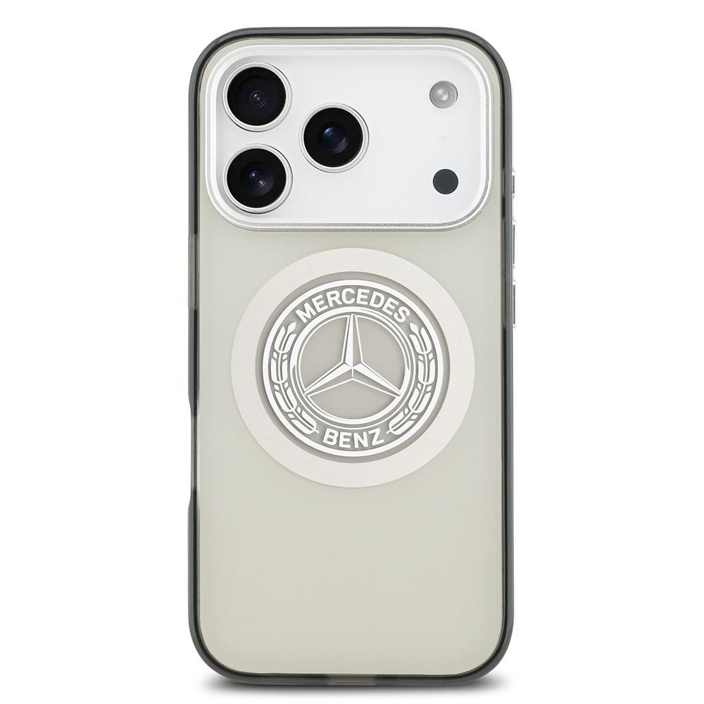 Apple iPhone 17 Pro Case Mercedes Benz Original Licensed M-Safe Charging Feature Dual Layer PC Nostalgic Star Design Cover - 19