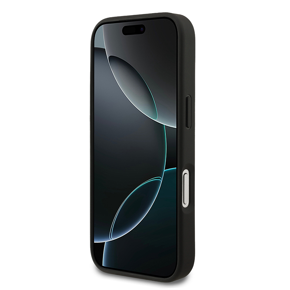 Apple iPhone 17 Pro Case Mercedes Benz Original Licensed M-Safe Charging Feature Striped Star Patterned Metal Logo Leather Cover - 11