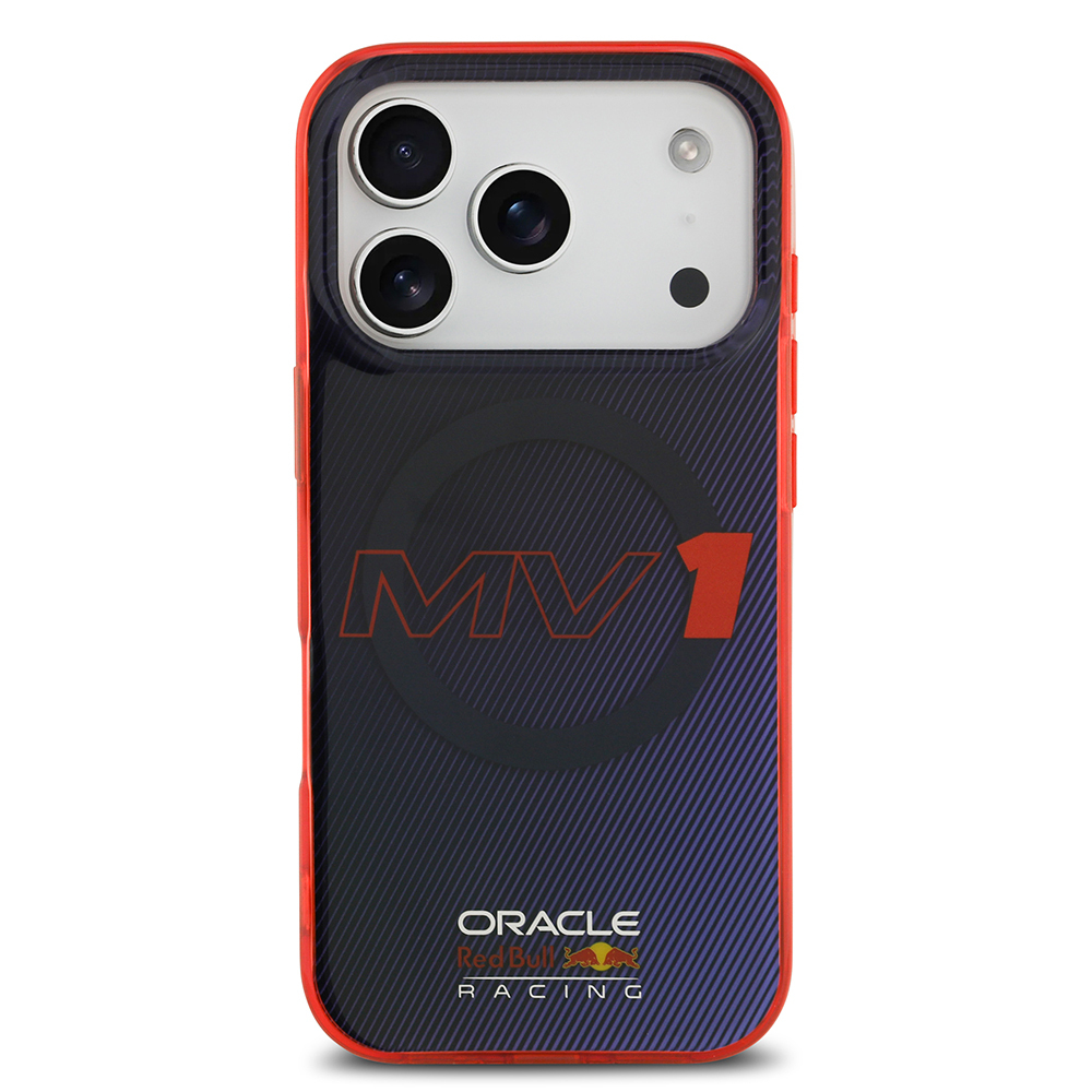 Apple iPhone 17 Pro Case Redbull Original Licensed M-safe Charging Feature Dual Layer Striped Patterned Hard PC MV Cover - 4