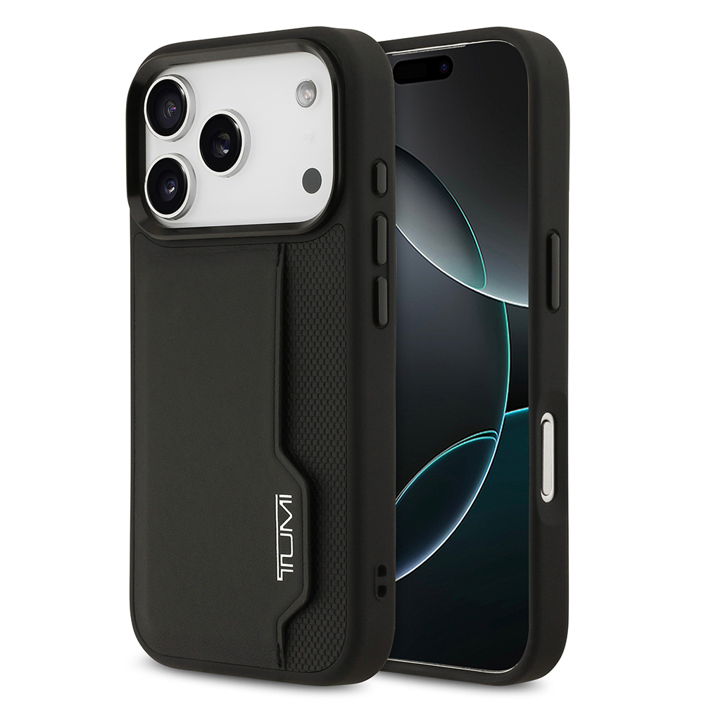 Apple iPhone 17 Pro Case TUMI Original Licensed Leather Vertical Card Holder Cover - 1