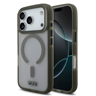 Apple iPhone 17 Pro Case TUMI Original Licensed M-safe Charging Frosted Transparent Cover_ Haki