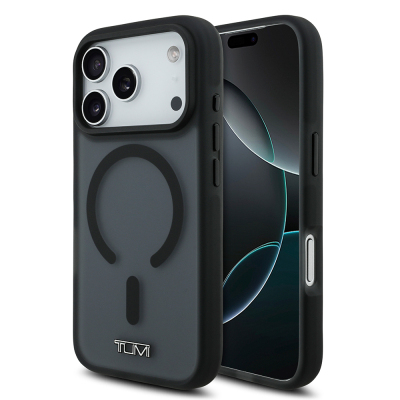 Apple iPhone 17 Pro Case TUMI Original Licensed M-safe Charging Frosted Transparent Cover_ Black