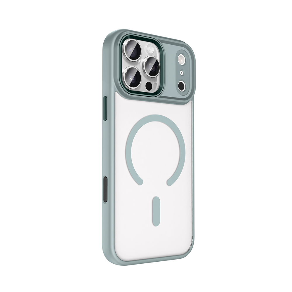 Apple iPhone 17 Pro Case Wireless Charging Zore Chrome M-safe Silicone Cover - 10