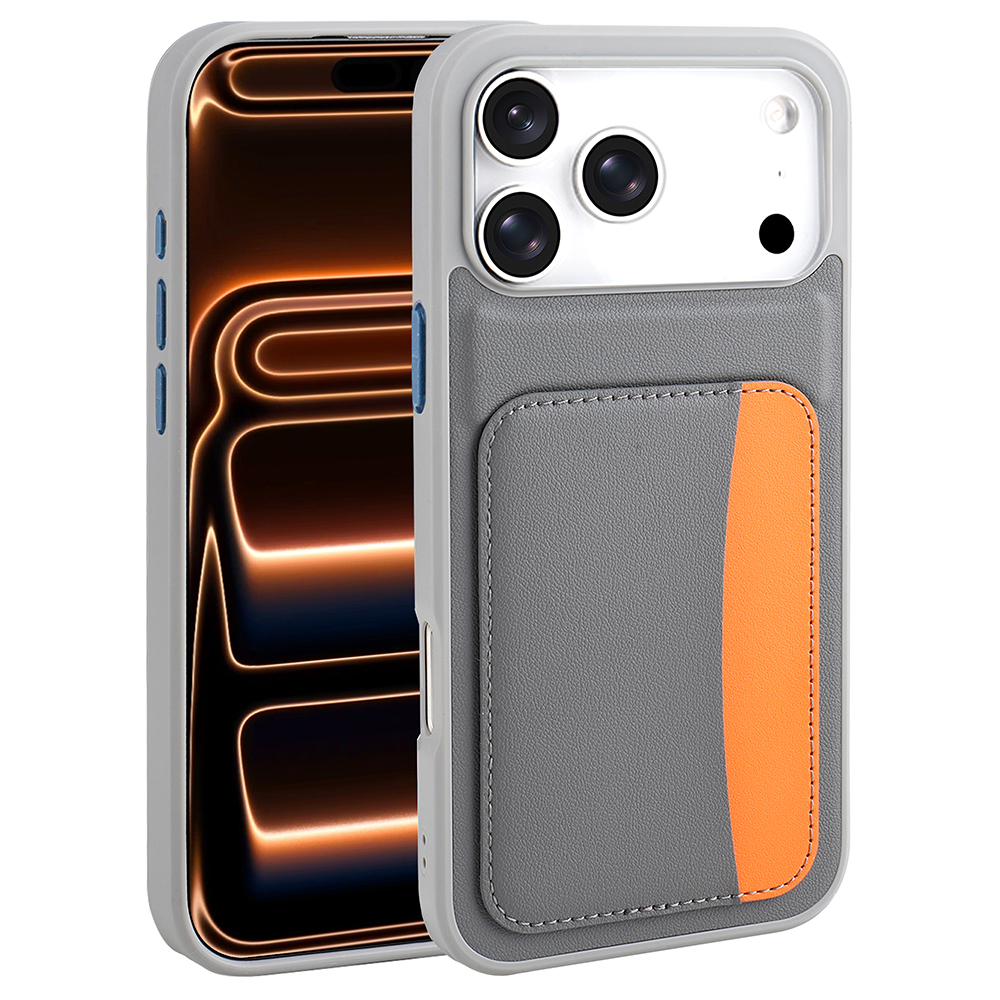 Apple iPhone 17 Pro Case with Card Holder Zore X-Card Silicone Cover - 7