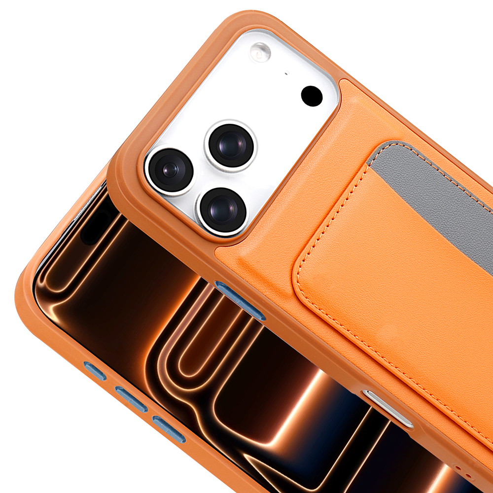 Apple iPhone 17 Pro Case with Card Holder Zore X-Card Silicone Cover - 15