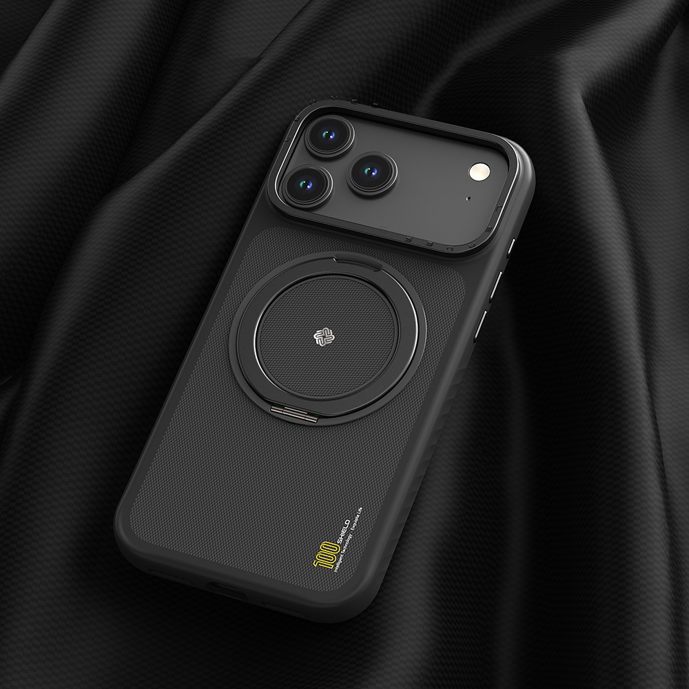 Apple iPhone 17 Pro Case with M-safe Charging Feature and Metal Stand Lenyes CK225 Kevlar Cover - 4