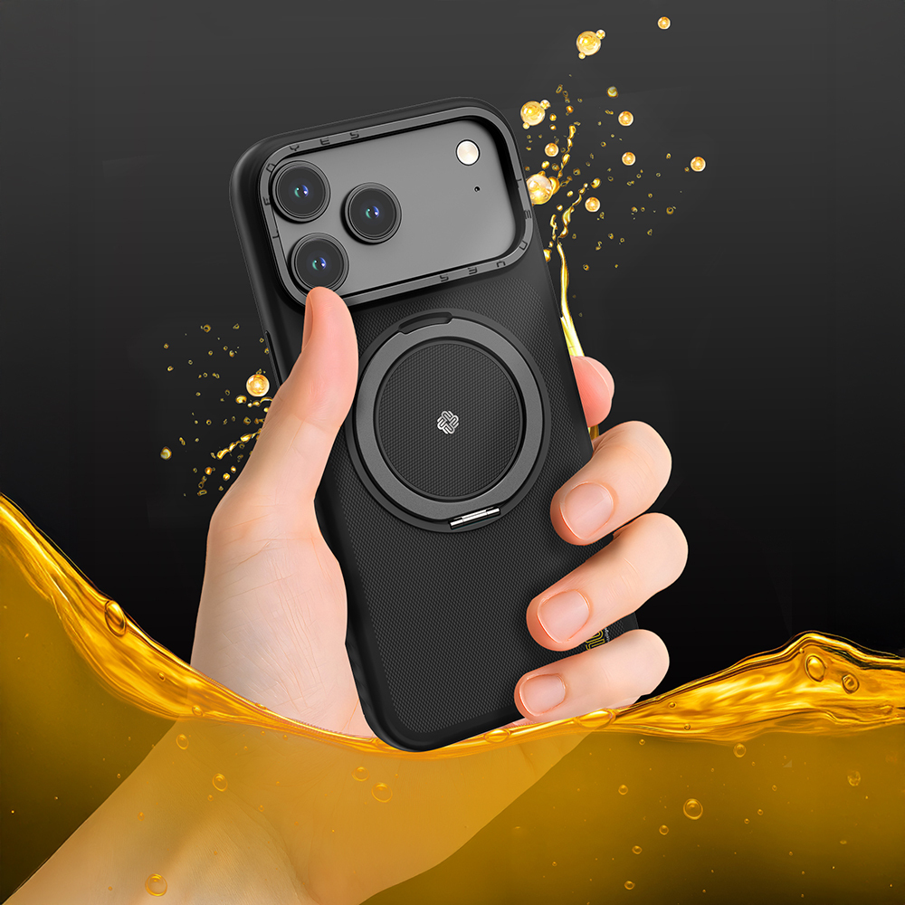 Apple iPhone 17 Pro Case with M-safe Charging Feature and Metal Stand Lenyes CK225 Kevlar Cover - 10