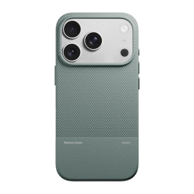 Apple iPhone 17 Pro Case with M-safe Charging Feature, Leather Textured Native Union RE Classic Series Cover Dark Green