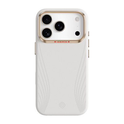 Apple iPhone 17 Pro Case with M-Safe Charging Feature, Striped Design, Udemos Freedom Series Cover White