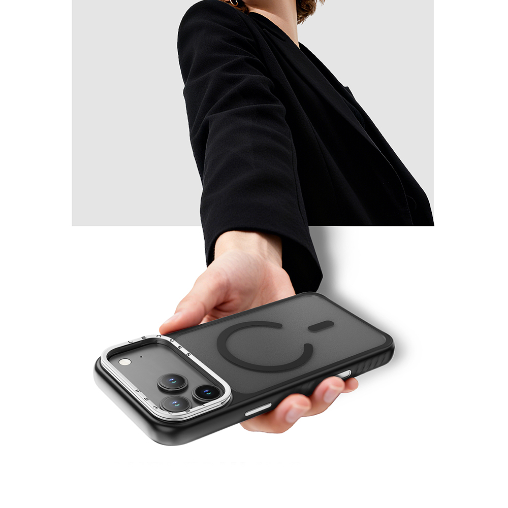 Apple iPhone 17 Pro Case with M-safe Charging Metal Camera Stand Lenyes CK226 PC Cover - 4