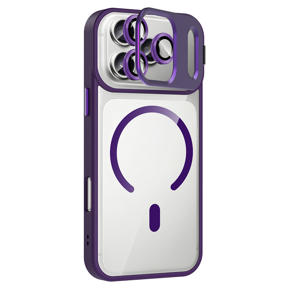 Apple iPhone 17 Pro Case with Stand and Camera Lens Gift Zore Etro Cover with M-Safe Charging Function - 9