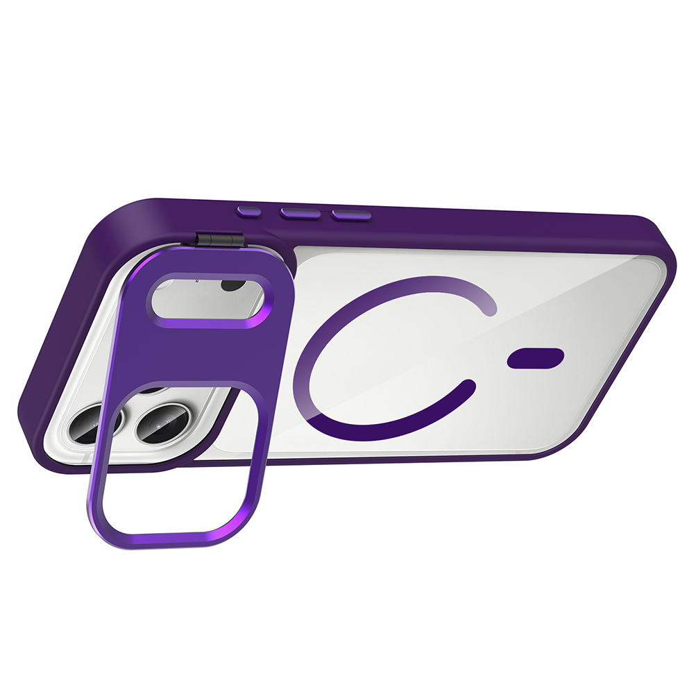Apple iPhone 17 Pro Case with Stand and Camera Lens Gift Zore Etro Cover with M-Safe Charging Function - 17