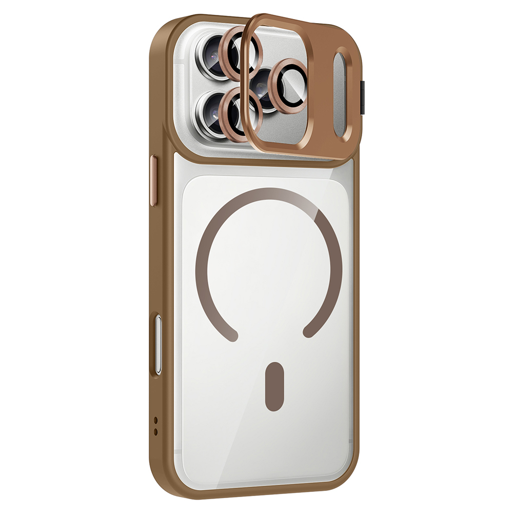 Apple iPhone 17 Pro Case with Stand and Camera Lens Gift Zore Etro Cover with M-Safe Charging Function - 11