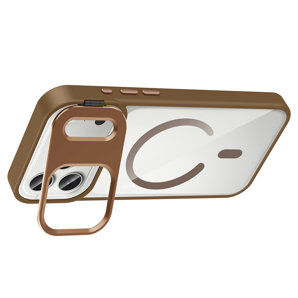 Apple iPhone 17 Pro Case with Stand and Camera Lens Gift Zore Etro Cover with M-Safe Charging Function - 16