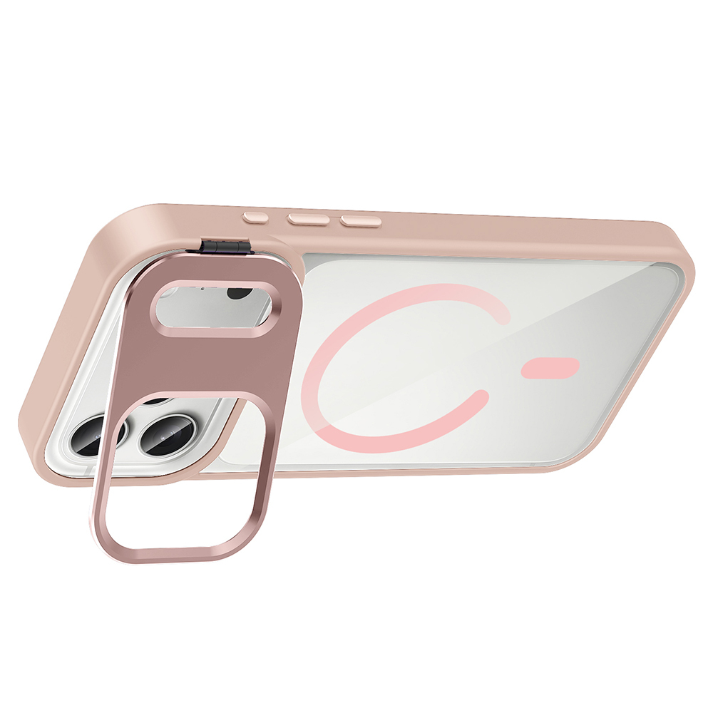 Apple iPhone 17 Pro Case with Stand and Camera Lens Gift Zore Etro Cover with M-Safe Charging Function - 19