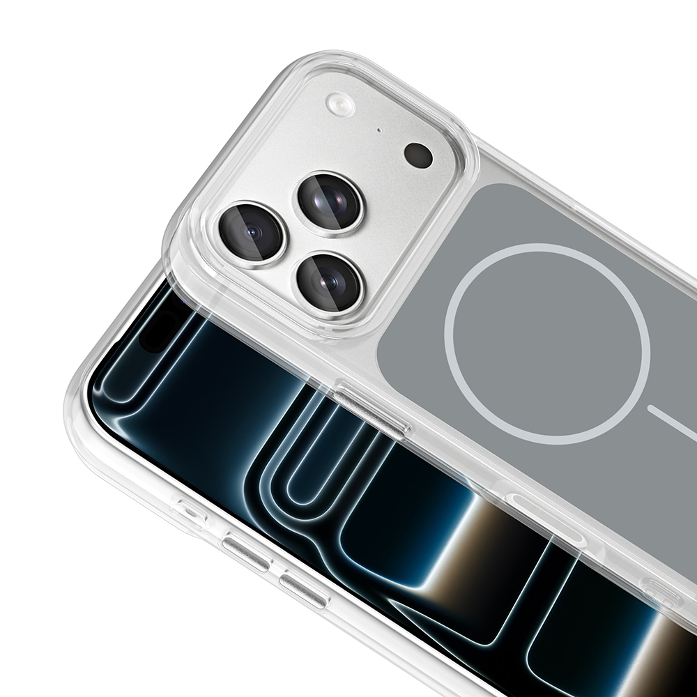 Apple iPhone 17 Pro Case Zore Iconic Hard Silicone Cover with Metal Button Design and M-Safe Charging Feature - 13