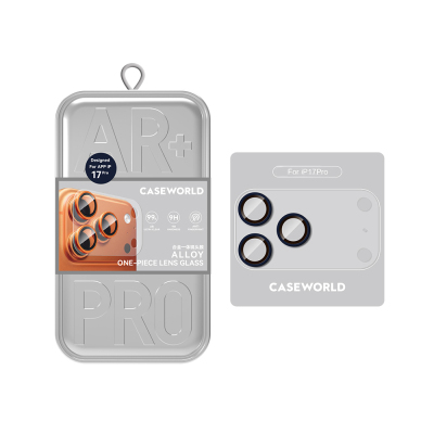 Apple iPhone 17 Pro CaseWorld Alloy One-Piece Serisi Anti Reflective Kamera Lens Koruyucu Mavi