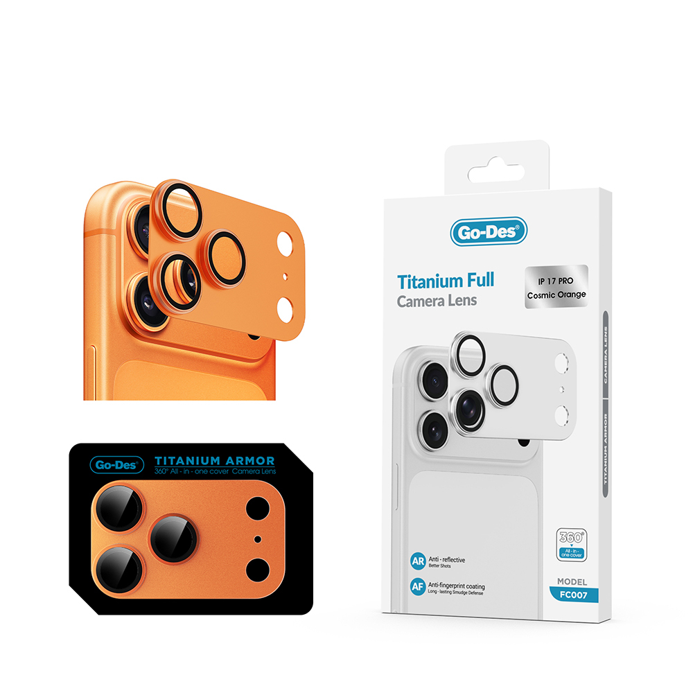 Apple iPhone 17 Pro Go Des FC007 Titanyum Serisi Anti Reflective Kamera Lens Koruyucu - 6