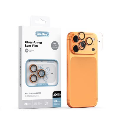 Apple iPhone 17 Pro Go Des FC011 Glass Armor Series Camera Lens Protector Orange