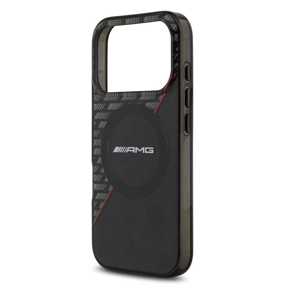 Apple iPhone 17 Pro Kılıf AMG Orjinal Lisanslı M-safe Şarj Özellikli Çift Katmanlı Kırmızı Çapraz Çizgili Kapak - 7